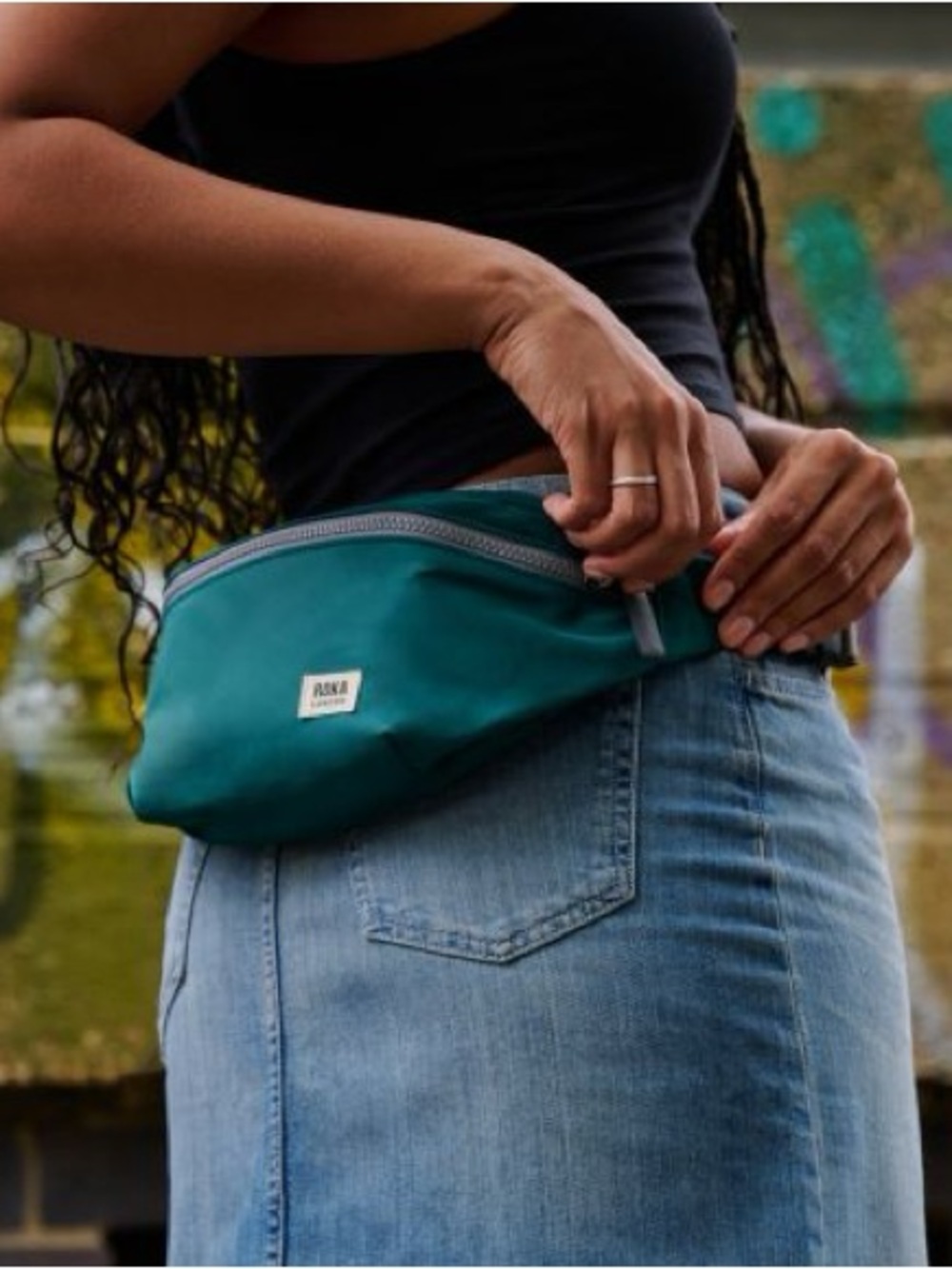 NWT ORI London Jubilee Hip Bag in Teal Crossbody Belt Bag Fanny Pack